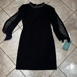 BLACK DRESS DR COLLECTION WITH NECKLINE
